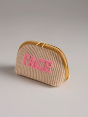 Face Zip Knit Pouch