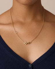 Atlas Delicate Lariat + Shimmer Dagger Parker Charm