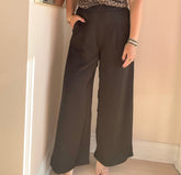 Romy Satin Pleated Pant