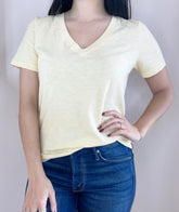 Supima Slub Jersey S/S V-Neck