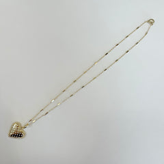 Tatum Necklace 19" + Vintage Heart Dot Parker Charm