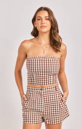 Mustang Gingham Tube Top