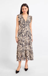 Painted Fields Midi Dress