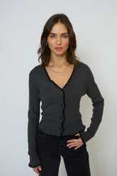Isla Fitted V Neck Cardigan