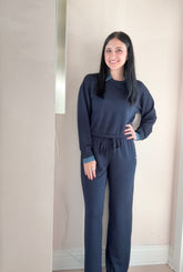 Softest Fleece Chambray Trimmed Boxer Sweatpant