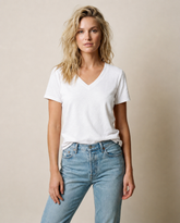 Supima Slub Short Sleeve V-Neck