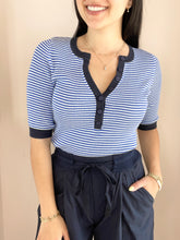 Mini Stripe Henley Sweater