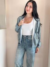 Faux Denim Jacket