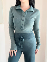 Crop Funnel Neck Henley