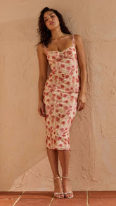 Camille Mesh Bustier Dress
