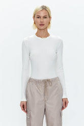 Bailey Long Sleeve Crew Neck Thong Bodysuit