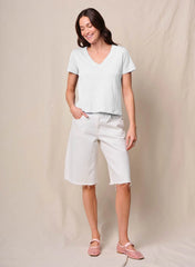 Supima Slub Short Sleeve V-Neck