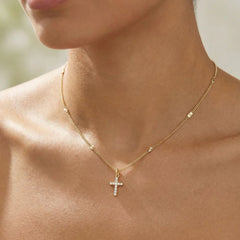 Mini Frankie Cross Necklace