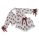 Cropped Ruffle Short PJ Set