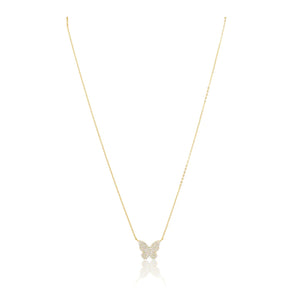 Elsie Pave Butterfly Necklace