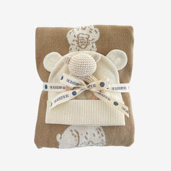 Honey Bear Hat Teether Gift Set