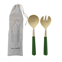 Stainless Steel Salad Servers w Resin Handles