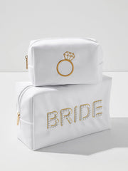 Pearl Bride Large Zip Pouch