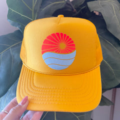 Sun/Wave Graphic Trucker Hat