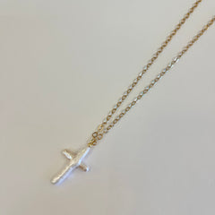 Pearl Cross Necklace
