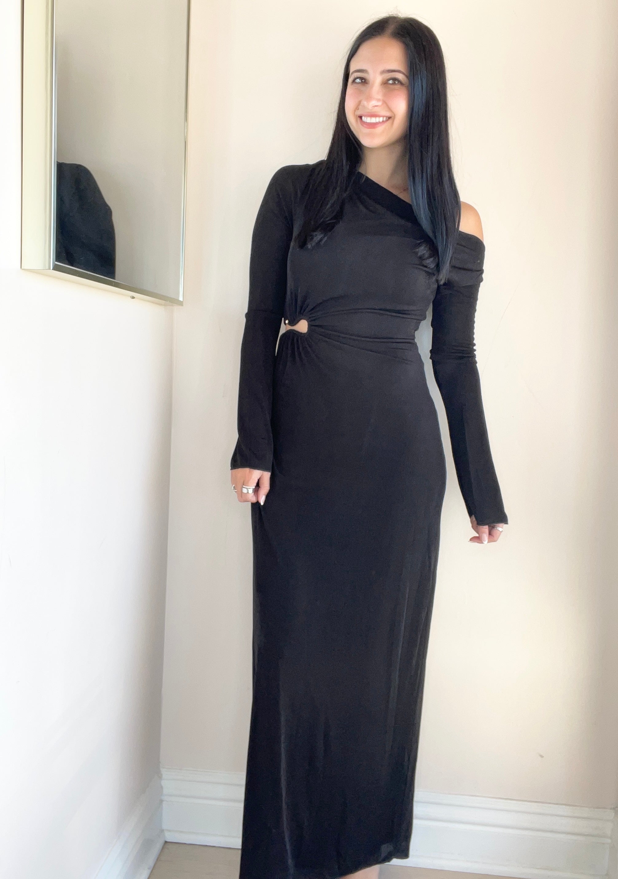 Maren Jewelled Assym Midi Dress