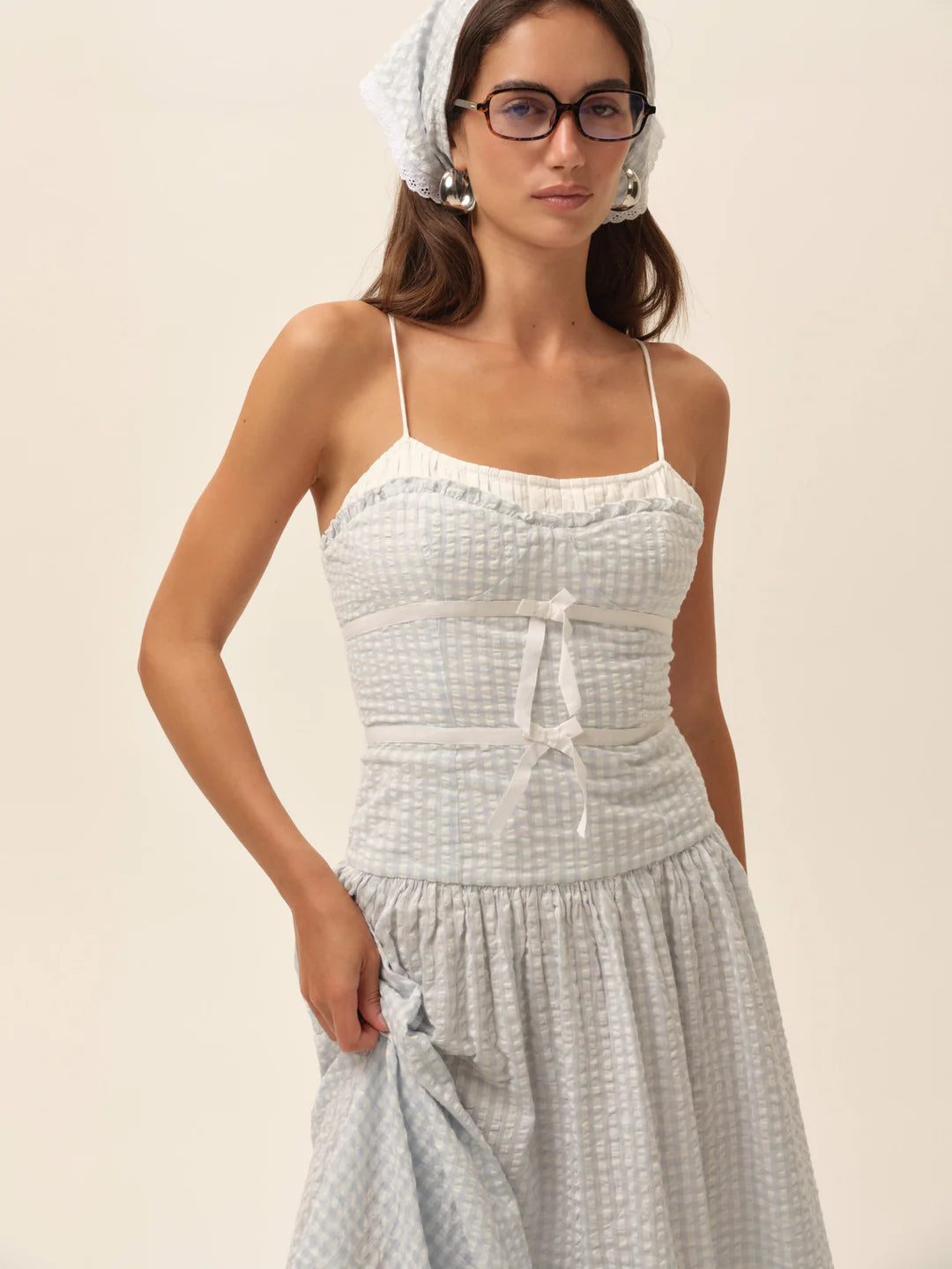 Georgia Gingham Midi Dress