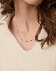 Tatum Necklace 19" + Vintage Heart Dot Parker Charm