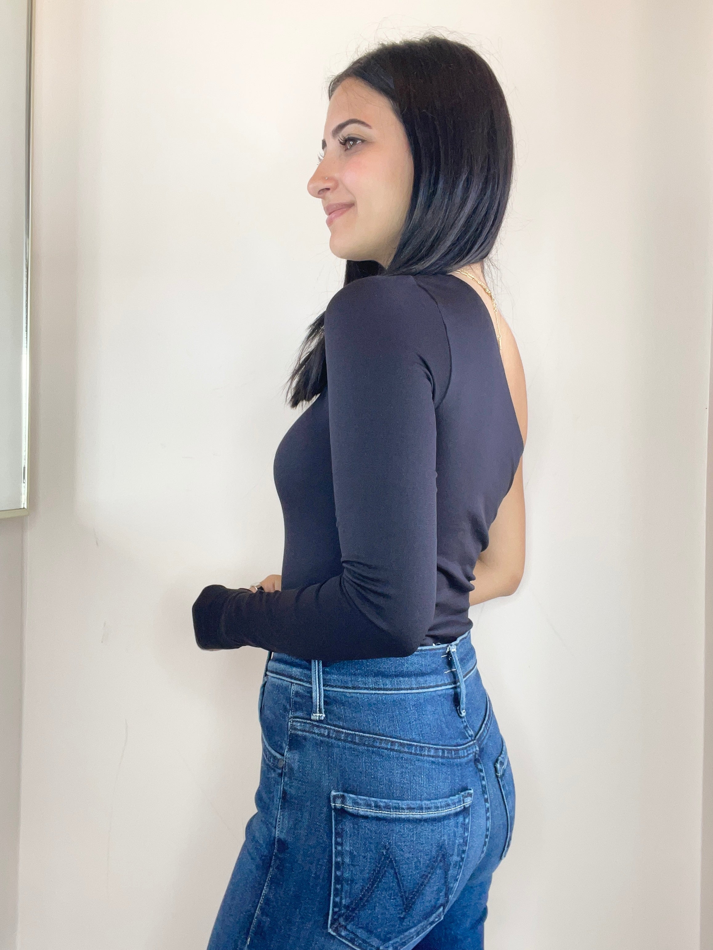 Prima One Shoulder Long Sleeve Bodysuit