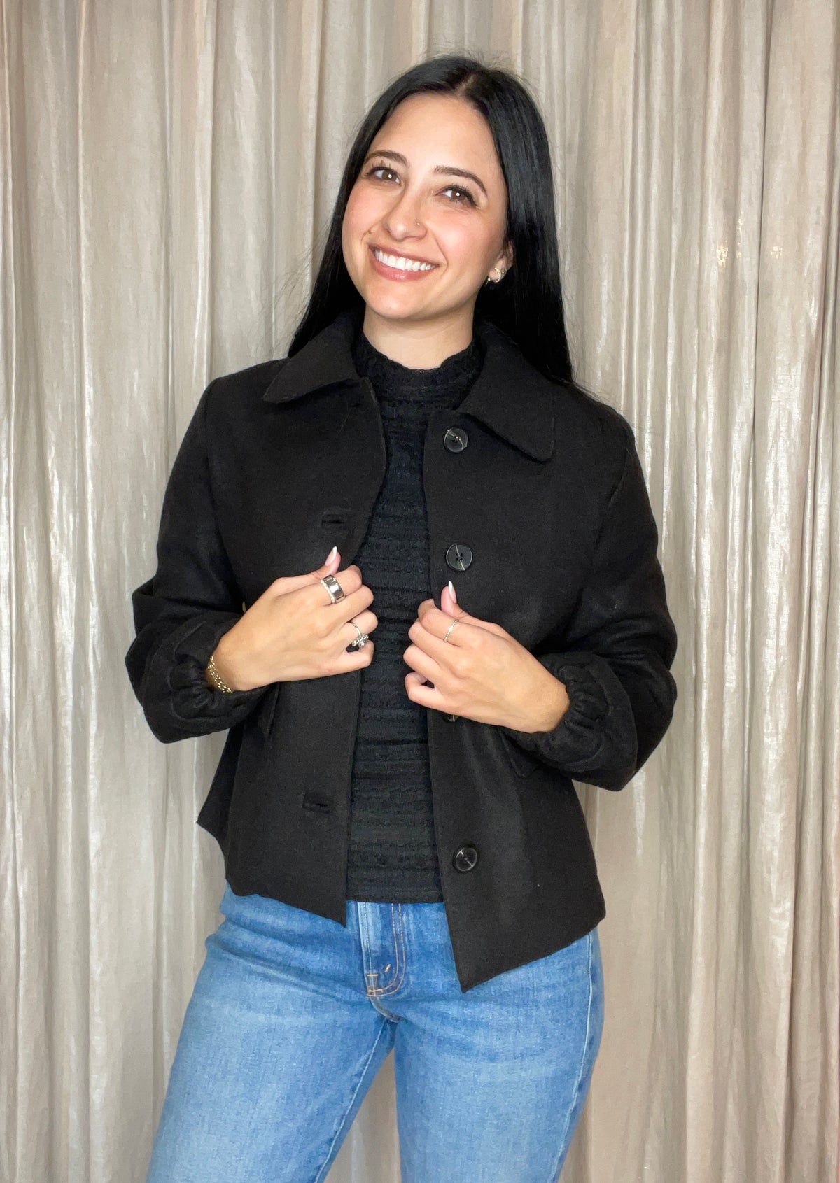 Boxy Jacket W/ Elastic Cuff