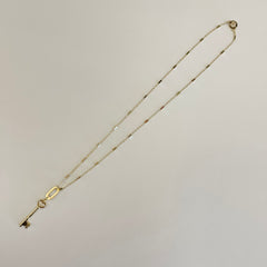 Tatum Necklace 19" + Heart Key Statement Charm