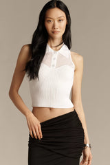 Brooklyn Sheer Polo Halter