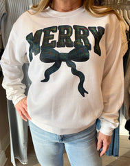 Plaid Merry Sweatshirt