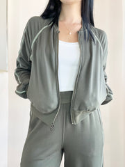 Softest Fleece Zip-Up Track Jacket