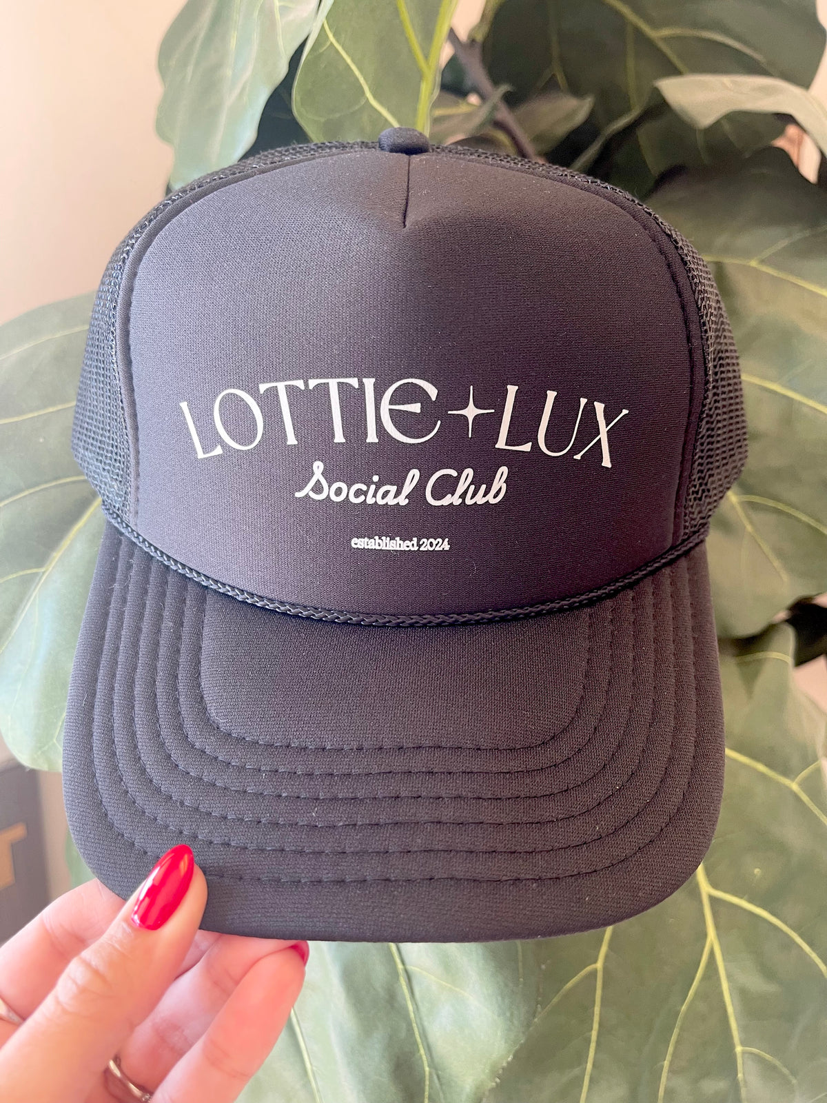 Lottie Luxe Social Club Trucker Hat