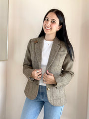 Asher Mixed Plaid Riding Jacket