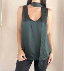 V-Neck Tank w/ Removable Neck Tie