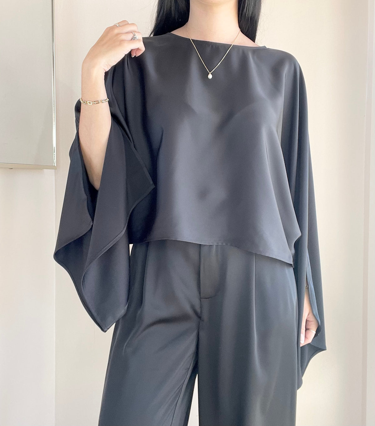 Silky Cape Top
