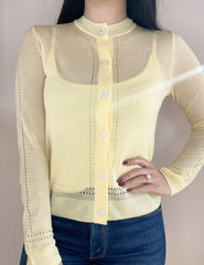 Serena Sheer Pointelle Cardigan