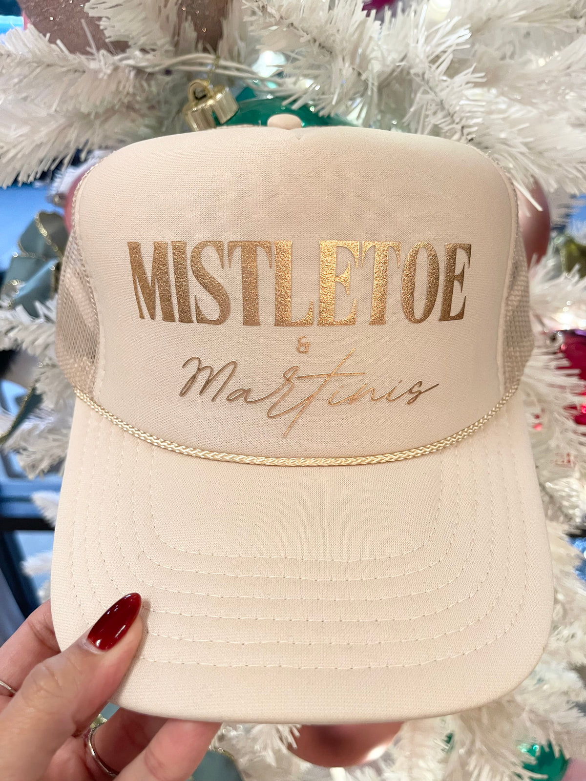 Mistletoe& Martinis Trucker Hat