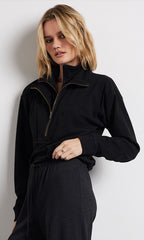 Double Zip Funnel Neck Pullover