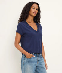 Harlan Cropped V-Neck Tee