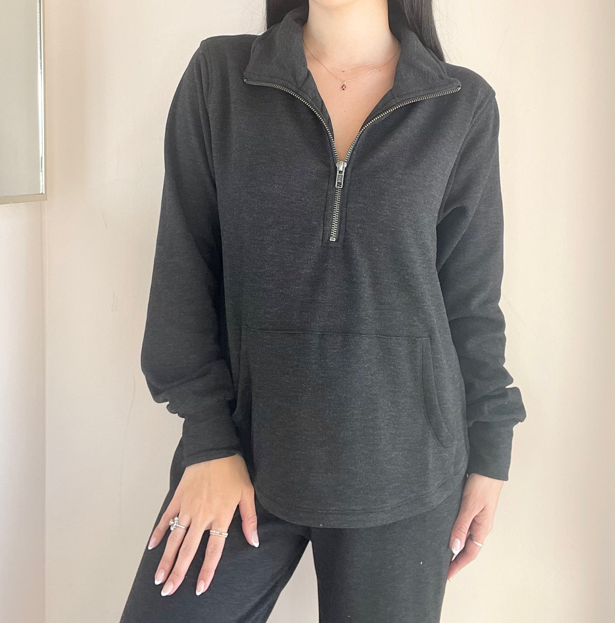 1/2 Zip Funnel Neck Pullover