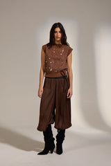 Tara Sequined Knit Vest