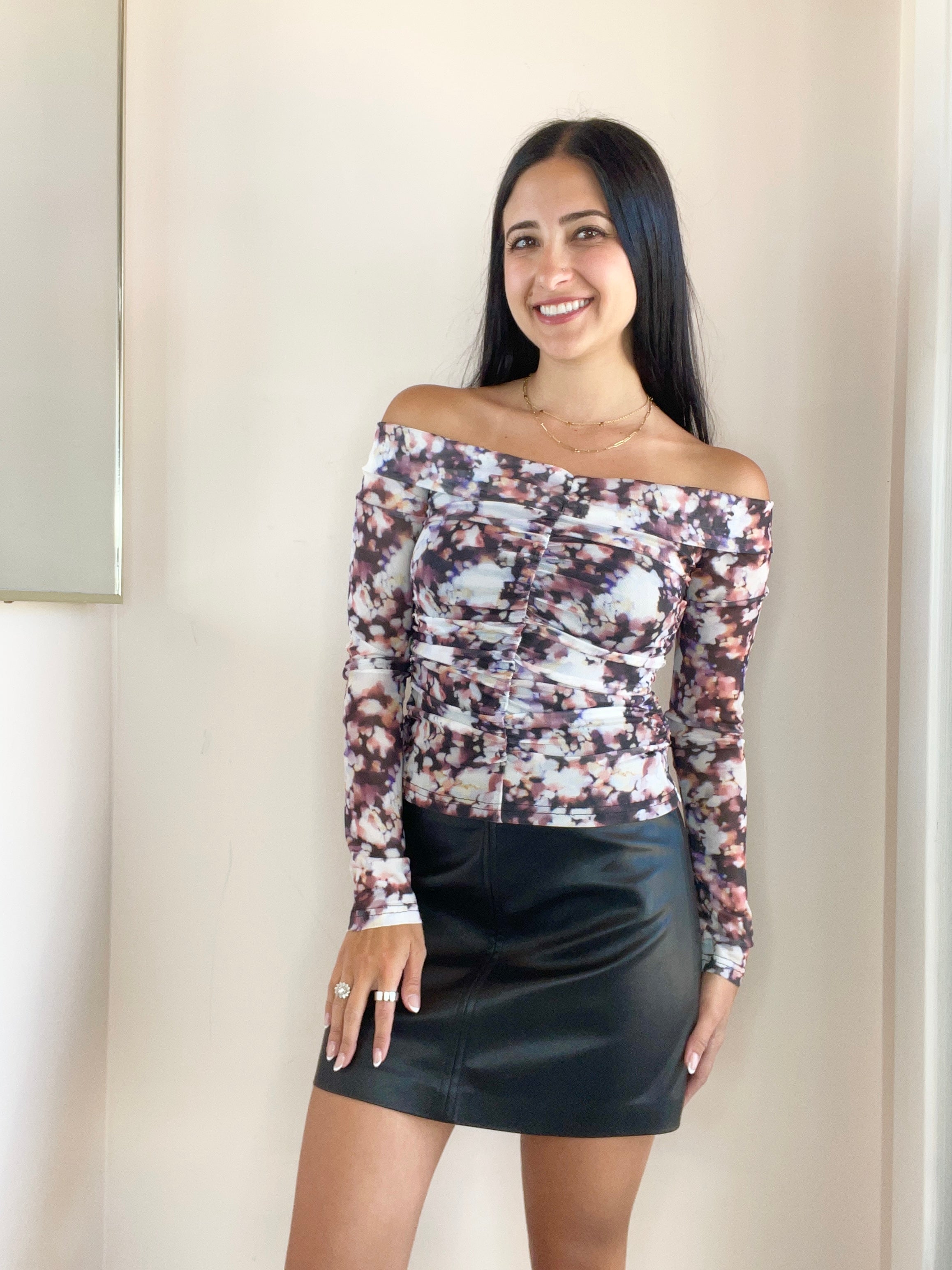 Melina Faux Leather Mini Skirt