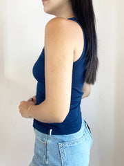 Fine 2x1 Rib V-Neck Tank