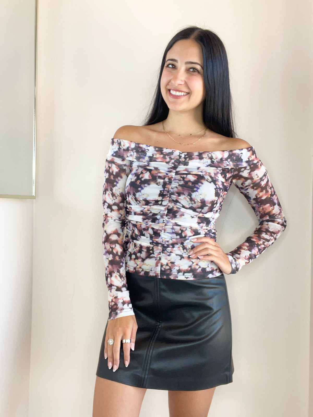 Melina Faux Leather Mini Skirt