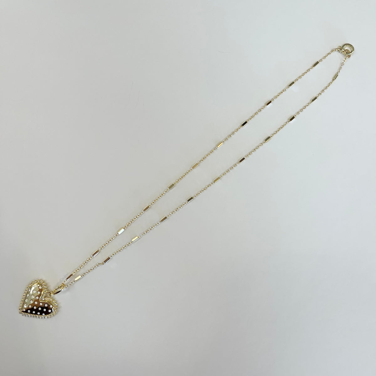 Tatum Necklace 19" + Vintage Heart Dot Parker Charm