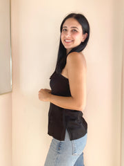 Romy Satin Tube Top