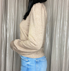 Rhapsody Mockneck Balloon Sleeve Top