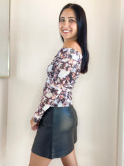 Melina Faux Leather Mini Skirt